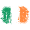 Irish Flag Brushstroke Print