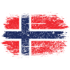 Norway Flag Brushstroke Cross