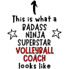 Badass, Ninja, Superstar, Volleyball coach