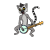Comic Lemur plays banjo