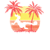 Fodboldpige Volley Shot Sommer Solnedgang 80'erne Palm