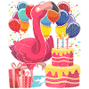 Birthday Animal Gift Pink Flamingo