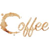 Coffee Stain Typography Coffee