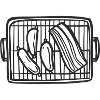 Grill mit Fleisch