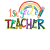 Leopard 1st Grade Teacher Rainbow