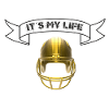 Football helmet "It's My Life", black