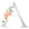 Customizable Monogram A Floral