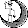 Moon Alien waves standing
