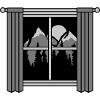 Moon Mountains View Window