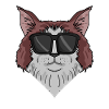 Maine-Coon Cat with Sunglasses