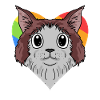 Chat LGBT Maine Coon Rainbow