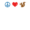 Peace Love Squirrels Squirrel Fuchshörnchen