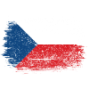 Brushstroke Czech Flag