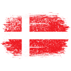 Brushstroke Danish Flag
