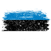 Blue-White Brushstroke Flag