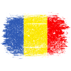 Brushstroke Romanian Flag