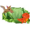 Dinosaurier im Wald