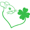 Chinchilla Cloverleaf Coeur Trèfle