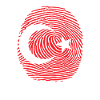 Turkish country flag finger print