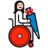 Schulanfang Mädchen mit Rolli