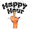 Happy hour fille au tire-bouchon