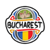 Bucarest Romania Bandiera Badge Travel Souvenir Stamp