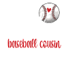 Stolzer Baseball-Cousin Baseballspieler-Cousin