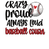 Stolzer Baseball-Cousin Baseballspieler-Cousin