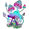 Magic Mushrooms Bunte Pilzkunst