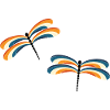 Retro dragonflies