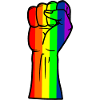 Rainbow hand fist