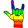 Rainbow hand respect