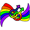 Rainbow gay pride logo
