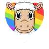 Schaf Lgbt Regenbogen Farben