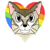 Chat Singapura - Rainbow Heart