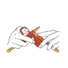 Crazy Knitting Lady Knitting