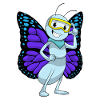 Papillon avec lunettes