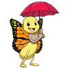 Papillon avec parapluie