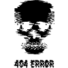 404 Error Skullhead Design