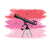 Telescope Retro Stars Planet Galaxy