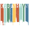 København Neon Skyline Pattern