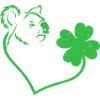 Koala Shamrock Heart Amour