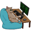 Cat Hacker with Sunglasses