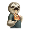 SLOTH EAT PIZZA