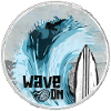 Meereswelle mit Surfboard Design