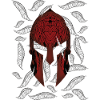 Spartaner Helm Adlerfedern