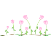 naturlige blomster rose jordlinje mønster