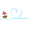 herz wasser schwimmen boot