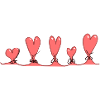 loop line hearts red