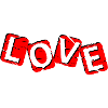 LOVE - red and black